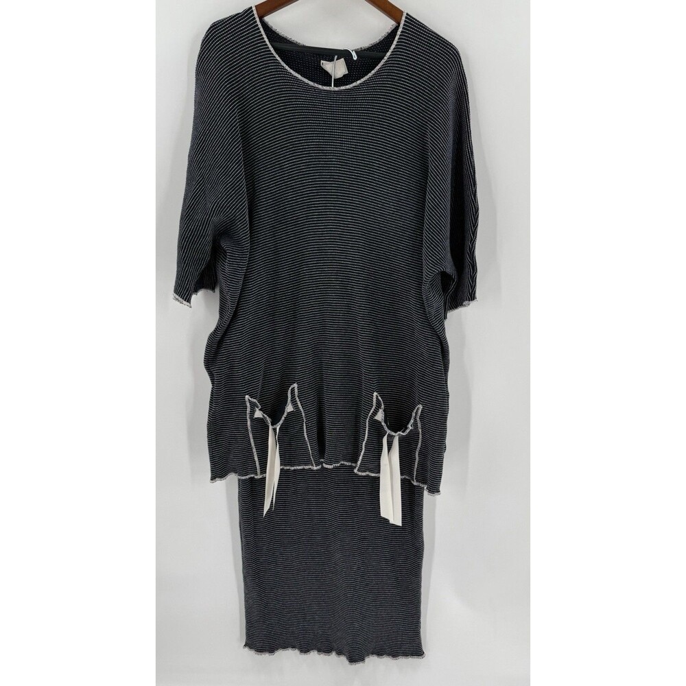 VINTAGE Garb Brand Minimalist Blouse & Maxi Skirt Black/White Oversized Med/LRG